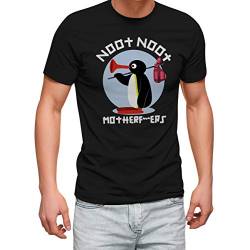 Noot Noot Penguin Mother Schwarz Herren T-Shirt Size M von ZYDUVA