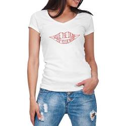 Save The Drama for Your Mama Friends Show Weiß Frauen V-Neck Shirt Size M von ZYDUVA