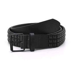 ZYHO Airlove 3 Row Pyramid Studded Stud Black Belt von ZYHO