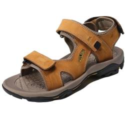 ZYLDK Herren Sandalen Leder Strand Trekkingsandalen Outdoorschuhe Sommer Wanderschuhe Beach Trekkingschuhe Männer Sport-Outdoor Atmungsaktive Sandale Wandersandalen EU41 von ZYLDK