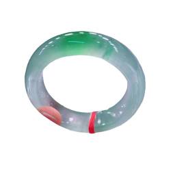 ZYOQYG Jade Armreif Armband für Frauen Eis Transparent Schwimmende Grüne Blume Wasser Zart Edle Consort Jade Armband (56) von ZYOQYG