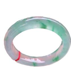 ZYOQYG Natürliche Echte Jade Armreif Damen Weiß schwimmende grüne Jade Armband, Eis transparent Jade Armreif (58) von ZYOQYG