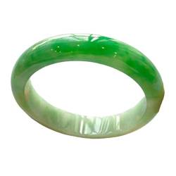 ZYOQYG Natürliche Grüne Jade Armreif Armband Für Frauen Mädchen Nur Chinesischer Ewiger Schmuck Bringt Glück (54) von ZYOQYG