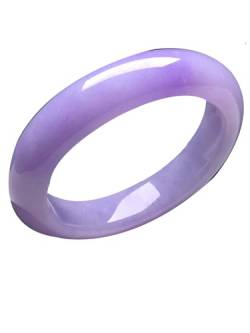 ZYOQYG Natürliche Jade Armreif Armband für Frauen Violett Light Purple Floating Ice Transparent und Glossy (53) von ZYOQYG