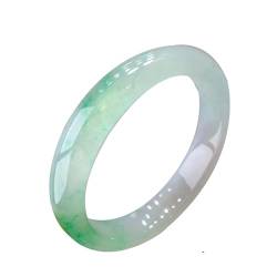 ZYOQYG Natürlicher Jade Armreif Armband Damen Echte Hellgrün Jade Armbandmit Geschenkbox (58) von ZYOQYG