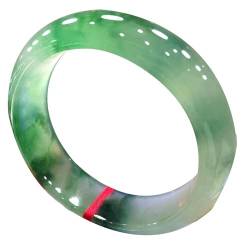 ZYOQYG Natürlicher Jade Armreif Armband Damen Echte Positive Energie Floating grün Jade Armband Transparent (56) von ZYOQYG