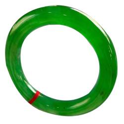 ZYOQYG Natürlicher Jade Armreif Armband Damen Echte grüne Runde Jade Armband für Noble Consort Geschenk für Mutter (60) von ZYOQYG