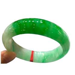 ZYOQYG Natürlicher grünes Jade Armreif Armband für Frauen，kristallklar und bringt Frauen viel Glück (52) von ZYOQYG
