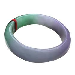 ZYOQYG Neue Natürliche Jade Armreif Für Frauen Echte Grün Floating Lila Frauen Armband (56) von ZYOQYG