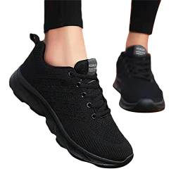 ZYPAINIY Damen Sportschuhe Sneaker Grobe Sohle Flach Running Schuhe Ohne Schnürung Mit Klettverschluss Laufschuhe Bunte Atmungsaktiv Fitnessschuhe Für Trekking Workout Bequem Sportschuhe von ZYPAINIY