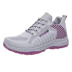 ZYPAINIY Running Schuhe Damen Wasserdicht Wanderschuhe Wasserfest Grobe Sohle Running Schuhe Günstig Ohne Schnürung Laufschuhe Stoff Breiter Turnschuhe Für Sporthalle Outdoor Breite Sportschuhe von ZYPAINIY