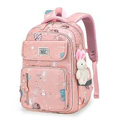 ZYUPHY Schulrucksack Mädchen Jungen 3-6 Klasse Kinderrucksack Grundschule Kinder Rucksack Wasserdicht Mehrfachtaschen Schulranzen Große Kapazität Ergonomischem Design Schule Daypack von ZYUPHY