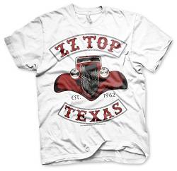 ZZ-Top Offizielles Lizenzprodukt Texas 1962 3XL,4XL,5XL Herren T-Shirt (Weiß), 5X-Large von ZZ Top