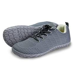 ZZFABER Barfußschuhe für Erwachsene, Männer und Frauen, Herren Damen Traillaufschuhe, Sportschuhe, Turnschuhe, Minimalschuhe barfußschuhe Damen (Gray, Numeric_37) von ZZFABER