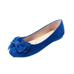 ZZHZGZ Ballerinas Damen Elegant Schwarz Flache Schuhe für Damen Winter Glitzer Sneaker Damen Schuhe Elegant Blau 39 von ZZHZGZ