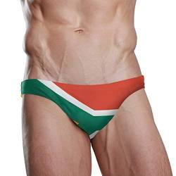 ZZKKO Badehose Bikini Nationalflagge Strand Bikini für Herren Schwimmen Unterwäsche Sport, Südafrikanische Flagge, L/XL von ZZKKO