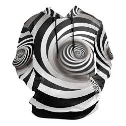 ZZKKO Regenbogen Bisexual Pride Color Style Hoodie für Unisex Pullover Erwachsene Lange Ärmel Casual Dünne Kleidung, Weiße Spirale, 3D-Stil-dünn, X-Large von ZZKKO