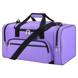 Sporttasche Reisetasche Fitness Tasche mit Schultergurt Wochenendtasche für Damen und Herren (Lila, 40L) von ZZY