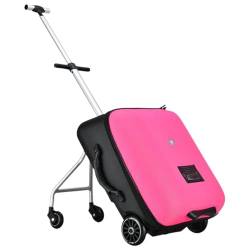 ZZYYZZ Koffer 20 Zoll für Damen/Herren, Kinderfahrgepäck, Trolley-Gepäck Hartschalen-Handgepäck, Flugzeug-Modekoffer-Geschenke für Damen und Mädchen,Rosa von ZZYYZZ