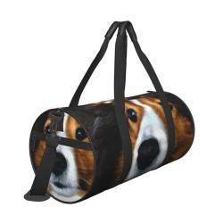 Reisetasche mit Shetland-Schäferhund-Aufdruck, mit Tasche und verstellbarem Riemen, große Sporttasche, modische Yoga-Tasche für Damen und Herren, Schwarz , Einheitsgröße von ZaKhs