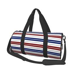 Reisetasche mit Tasche und verstellbarem Riemen, groß, modisch, Yoga-Tasche für Damen und Herren, Rot / Blau / Weiß / Grau, Schwarz , Einheitsgröße von ZaKhs