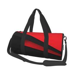 Reisetasche mit Tasche und verstellbarem Riemen, groß, modisch, Yoga-Tasche für Damen und Herren, Rot / Schwarz, Schwarz , Einheitsgröße von ZaKhs
