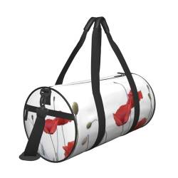 Reisetasche mit Tasche und verstellbarem Riemen, große Sporttasche, modische Yoga-Tasche für Damen und Herren, Rot, Schwarz , Einheitsgröße von ZaKhs