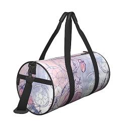Reisetasche mit Traumfänger-Aufdruck, mit Tasche und verstellbarem Riemen, großer Turnbeutel, modische Yoga-Tasche für Damen und Herren, Schwarz , Einheitsgröße von ZaKhs