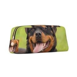 ZaKhs Rottweiler-Federmäppchen mit großem Fassungsvermögen, tragbare Federtasche für Männer und Frauen, gold, Einheitsgröße, Taschen-Organizer von ZaKhs