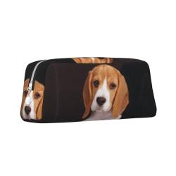 ZaKhs ovely Federmäppchen mit Beagle-Aufdruck, großes Fassungsvermögen, tragbares Federmäppchen für Männer und Frauen, silber, Einheitsgröße, Taschen-Organizer von ZaKhs