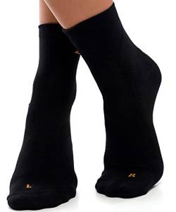 ZaTech Plantarfasziitis Socke, Kompression Socken. Ferse, Knöchel und Fußgewölbe Unterstützung (Schwarz, XXL, 45-46) von ZaTech