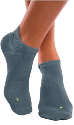 ZaTech kurze Plantarfasziitis Socken, Kompression Socken, Stützsocken, für Damen und Herren (XXL, Grau, 45-46) von ZaTech