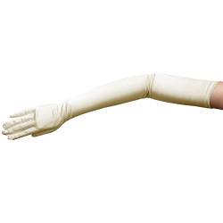 ZAZA BRIDAL Satin-Handschuhe, 59,7 cm lang, glänzend, Länge 16BL, helles Elfenbein, Eine Größe passt meistens von ZaZa Bridal