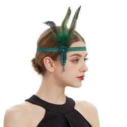 En8 Damen-Kopfschmuck, Feder-Flapper-Stirnband, Kopfschmuck, Kopfschmuck, Vintage-Stil, Abschlussball von Zadaos