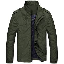 Frühling und Herbst Herren Jacke Jugend Stehkragen Casual Plus Size Windbreaker Mode Herren Kleidung Jacken für Männer C3 XL von Zadaos