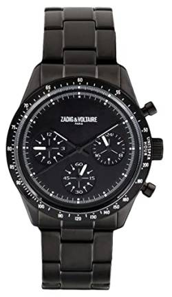 Zadig & Voltaire Unisex Analog Quarz Uhr mit Edelstahl Armband ZVM301 von Zadig & Voltaire