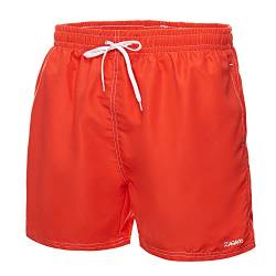 Zagano Adam Lipski Badehose Herren Lang 5108 - Badehosen Männer Schwimmhose - Badeshorts Jungen - Bad Strand Boxer Shorts for Men - Kurze Hosen - Trainingshose Beachshorts Carrot rot Gr. 3XL von Zagano Adam Lipski