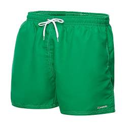 Zagano Adam Lipski Badehose Herren Lang 5108 - Badehosen Männer Schwimmhose - Badeshorts Jungen - Bad Strand Boxer Shorts for Men - Kurze Hosen - Trainingshose Beachshorts grün Gr. 3XL von Zagano Adam Lipski