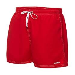 Zagano Adam Lipski Badehose Herren Lang 5108 - Badehosen Männer Schwimmhose - Badeshorts Jungen - Bad Strand Boxer Shorts for Men - Kurze Hosen - Trainingshose Beachshorts rot Gr. XXL von Zagano Adam Lipski