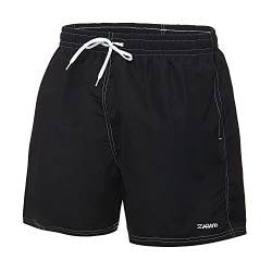 Zagano Adam Lipski Badehose Herren Lang 5108 - Badehosen Männer Schwimmhose - Badeshorts Jungen - Bad Strand Boxer Shorts for Men - Kurze Hosen - Trainingshose Beachshorts schwarz Gr. 5XL von Zagano Adam Lipski