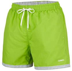 Zagano Adam Lipski Badehose Herren Schwimmhose Herren Badeshorts Herren, 5113 Badehose Herren lang pini grün hellgrün, Gr. XL von Zagano Adam Lipski