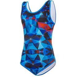 Zagano Badeanzug Mädchen 7003 - badeanzüge für Mädchen -swimsuite for Girls - Bademode für Mädchen, Badeanzug Kinder UV-beständig Schwimmanzug Kinder blau rot Gr. 122 von Zagano Adam Lipski