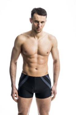 Zagano Badehose Herren Badehose, Enge Schwimmhose für Männer mit Zip Pocket und Kordelzug, Shorts XL Schwarz, hergestellt in der EU von Zagano Adam Lipski