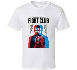 Fight Club Cult Movie Black T Shirt XL White von Zahira