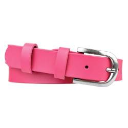 Zakatte • Schlichter Damen Gürtel aus Leder Damengürtel schmaler Taillengürtel Hüftgürtel Ledergürtel MC1 (Pink, 75 cm) von Zakatte