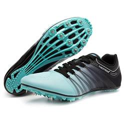 Zakey Leichtathletik-Schuhe für Herren, Damen, Kinder, Spikes, Sneaker, Rennsport, Sneaker, Mädchen, professionelle Lauf-Nagelspitzen, Schuhe für Jungen, Blueblack, 38.5 EU von Zakey