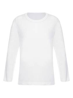 Zaldita Kinder Mädchen Langarmshirt Thermo Thermoshirt Thermooberteile Warm Sporthemd Sweatshirt Unterhemd Winterhemd Freizeitkeidung A Weiß 134-140 von Zaldita