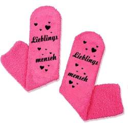 Zalingo Fun Socken Lieblingsmensch Geschenk für Frauen/Mädchen, Neujahrs Geschenk für Frauen, Geschenk für Mädchen zum Geburtstag, Lustige Geschenke für Schwester, Ehefrau, Freundin, Mama, Oma von Zalingo