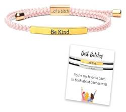 Be Kind of a Bitch-Armband, verstellbares, handgeflochtenes Wickelarmband for Damen, Schmuck, Geschenke, Armband (Color : Styles 1) von ZamoUx