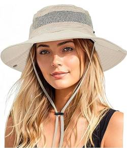 Zando Outdoor Sonnenhut UV Schutz Sommer Sonnenhut Unisex für den Außenbereich Boonie hat Fischerhut Herren Hellbeige Einheitsgröße von Zando